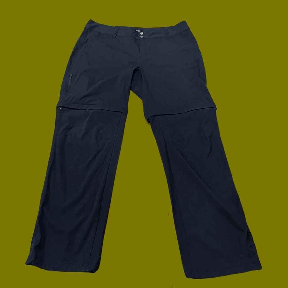 Columbia Black Convertible Outdoor Straight Leg Pants to Shorts 16 Regular